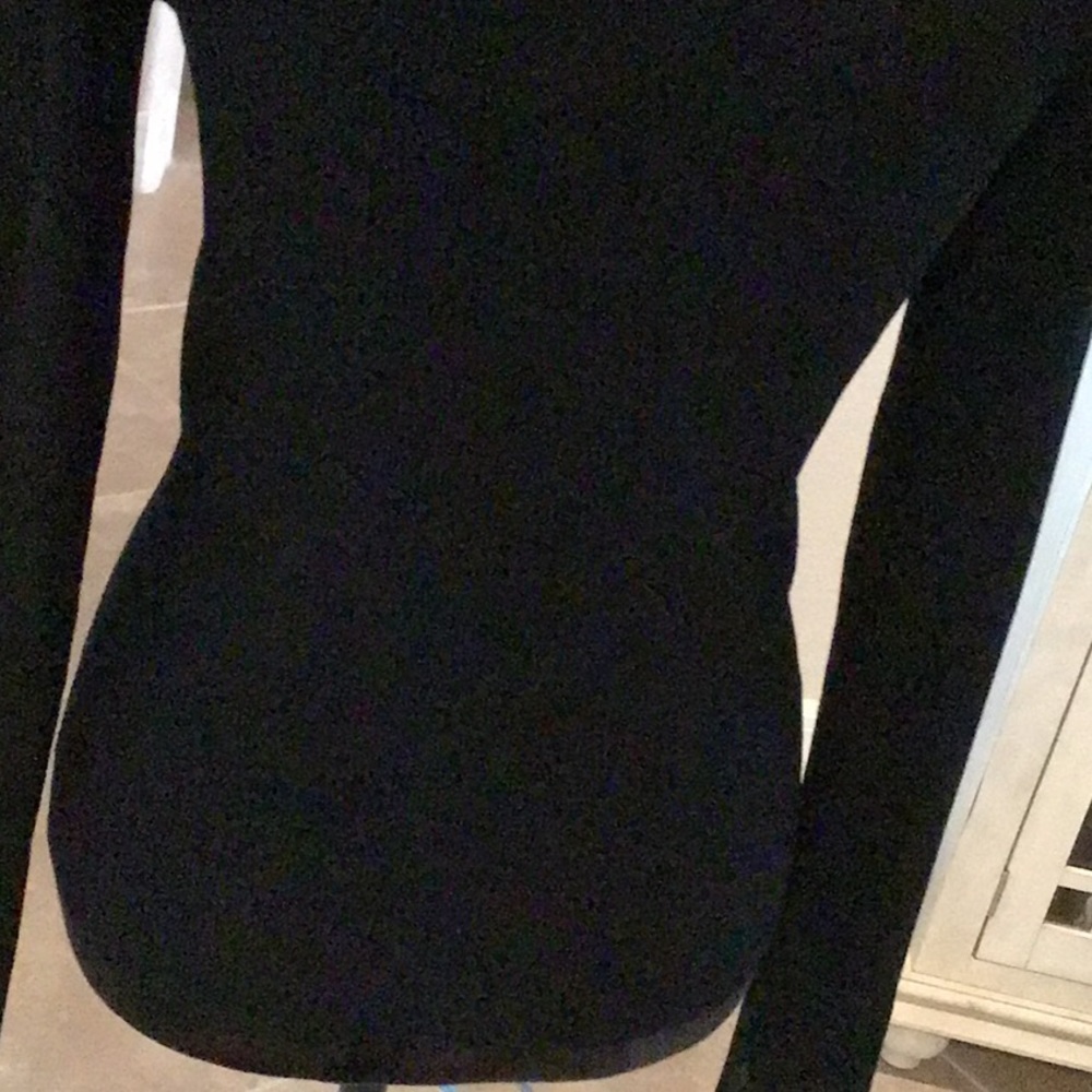 Theory Wooster Crepe Knit Basic Crew, Black, Size… - image 8